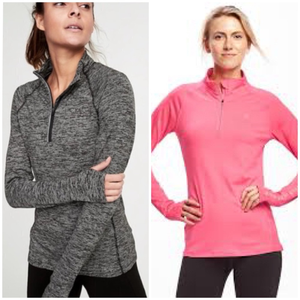 2 Running Quarter Zips XS Old Navy Athletic Zip Up Jacket Sweatshirt Athleisure